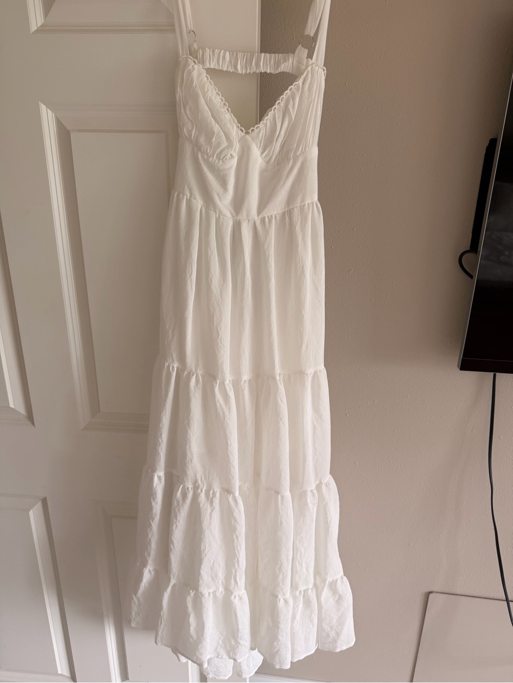 Hello Molly White Tiered Maxi Dress - Sunlit Bridal Vibe